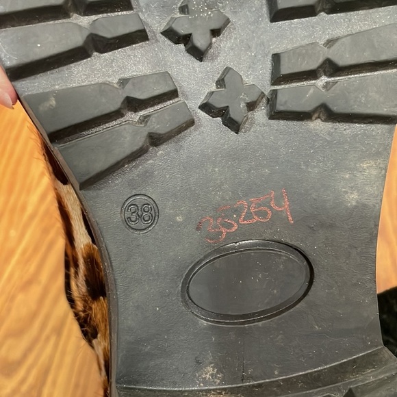 Oscar Sport Lace Up Kira Leopard Boots size 38 US 7-7.5 leather - Picture 9 of 9